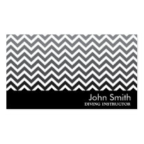 Black & White Chevron Diving Business Card