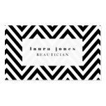 Black + White Chevron Fashion Stylist Template business cards