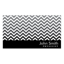 Black & White Chevron Physicist Business Card