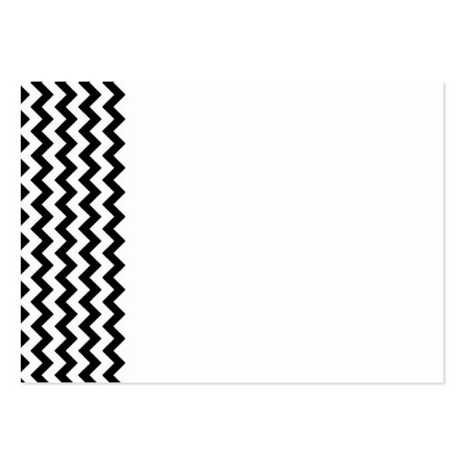 Black White Chevrons Business Card (front side)