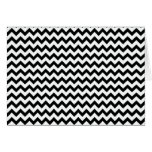 Black White Chevrons Greeting Cards