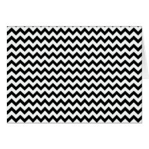 Black White Chevrons Greeting Cards