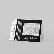 Black White Christmas Photo Card