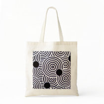 Black & White Circles Matching Tote Bag by INTHEPRESENT Black & White Circles Matching Tote Bag
