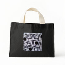 Black & White Circles Matching Tote Bag by INTHEPRESENT Black & White Circles Matching Tote Bag
