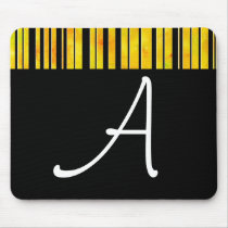 Black & White Citrus Lines Mousepad