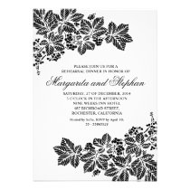 black & white classic rehearsal dinner invitations
