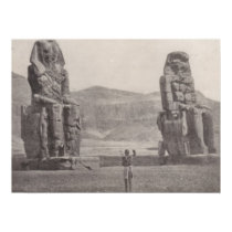 BLACK & WHITE COLOSSI OF MEMNON EGYPT POSTER posters by layooper BLACK & WHITE COLOSSI OF MEMNON EGYPT POSTER posters