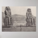 BLACK & WHITE COLOSSI OF MEMNON EGYPT POSTER posters
