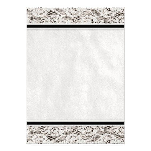 Black White Country Lace Bridal Shower Invitations