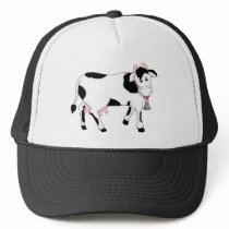 Black & White Cow Mesh Hat