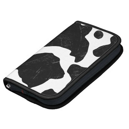 Black & White Cow Pattern Smartphone Folio Case Planner