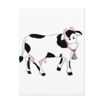 Black & White Cow Post Card