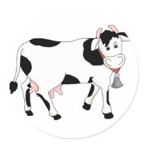 Black & White Cow stickers