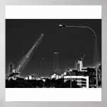 black & white crane poster two