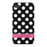 Black & White Custom Polka Dot iPhone 4 Case