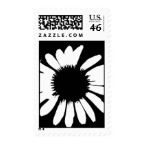 Black & White Daisy Postage Stamps