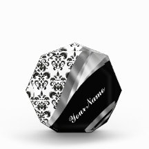Black & white damask awards