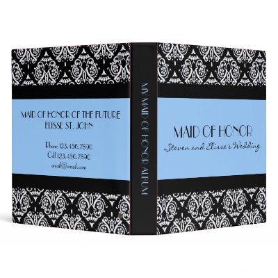 Black & White Damask Binders