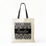 BLACK & WHITE Damask Bridesmaid Wedding  Bag