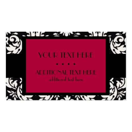 Black & White Damask Business Card Template