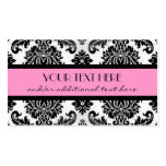 Black & White Damask Business Cards