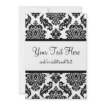 Black & White Damask Invites