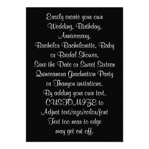 Black & white damask invite