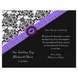 Black &amp; White Damask Lavender Sparkle Heart Personalized Flyer