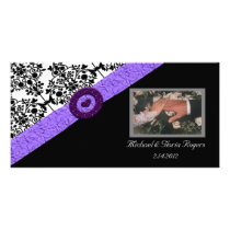 Black & White Damask Lavender Sparkle Heart