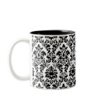 Black & White Damask mugs