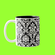 Black & White Damask mugs