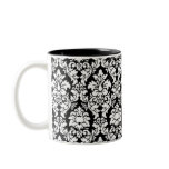 Black & White Damask mugs