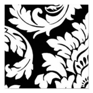 Black & White Damask print