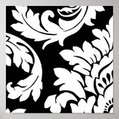 Black & White Damask Print by cami7669. Black and White Damask Canvas. Perfect for any room!