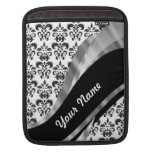 Black & white damask sleeve for iPads