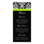 Black/White Damask w/Chartreuse Green Accent Strip rack cards