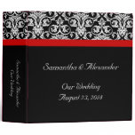 Black/White Damask w/ Ravishing Red Accent binders