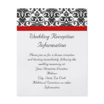 Black/White Damask w/ Ravishing Red Accent Flyers