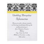 Black/White Damask w/Vibrant Yellow flyers