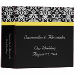 Black/White Damask w/Vibrant Yellow binders