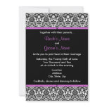 Black & White Damask Wedding Invitation