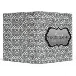Black & White Damask Wedding Planner/Organizer binders