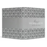 Black &amp; White Damask Wedding Planner/Organizer 3 Ring Binder