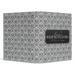 Black & White Damask Wedding Planner/Organizer 3 Ring Binder