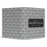 Black & White Damask Wedding Planner/Organizer binders
