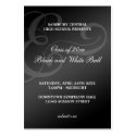 Black white dance formal prom bid admission ticket profilecard