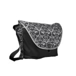 Black & White Dasmask Pattern Messenget Bag rickshaw messenger bags