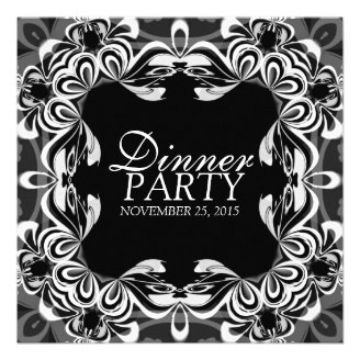  Stylish Teal & Gold Dinner Party Invitations 