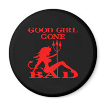Black White Devil Good Girl Gone Bad Fridge Magnet